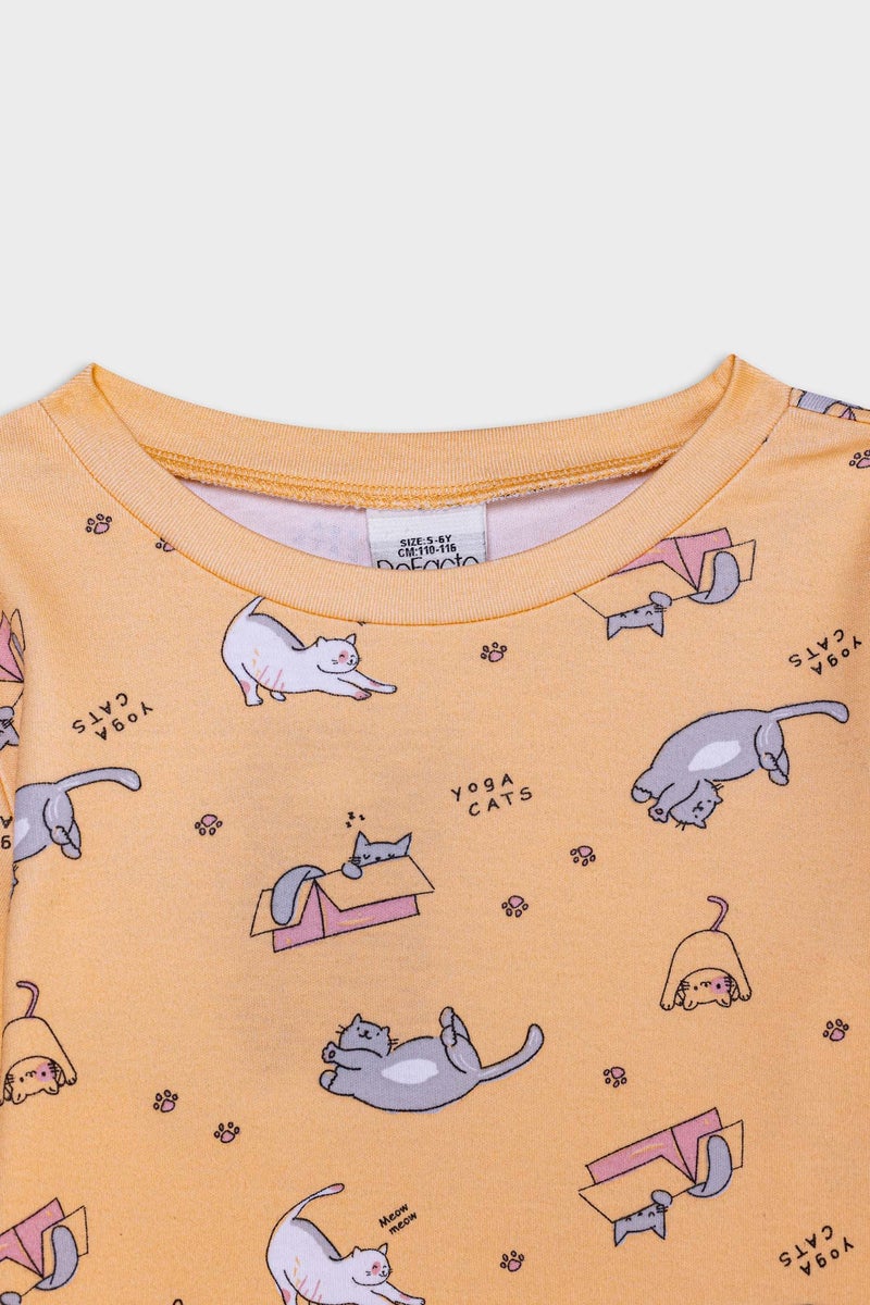 ديفاكتو طقم بيجاما بيبي بناتي قصة عادية كم طويل - قطعتين - Image 3